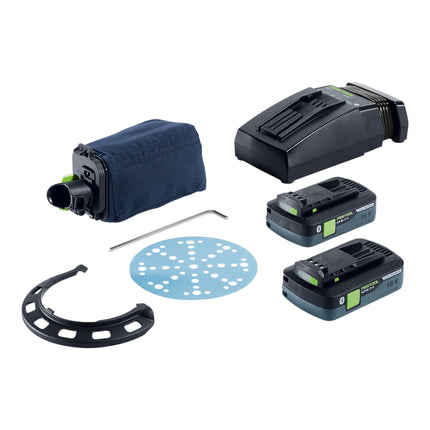 Festool ETSC 2 125 4 0 I Plus Akku Exzenterschleifer 18 V 125 mm Brushless 577736 2x Akku 4 0 Ah Ladegeraet Systainer 3 - toolbrothers