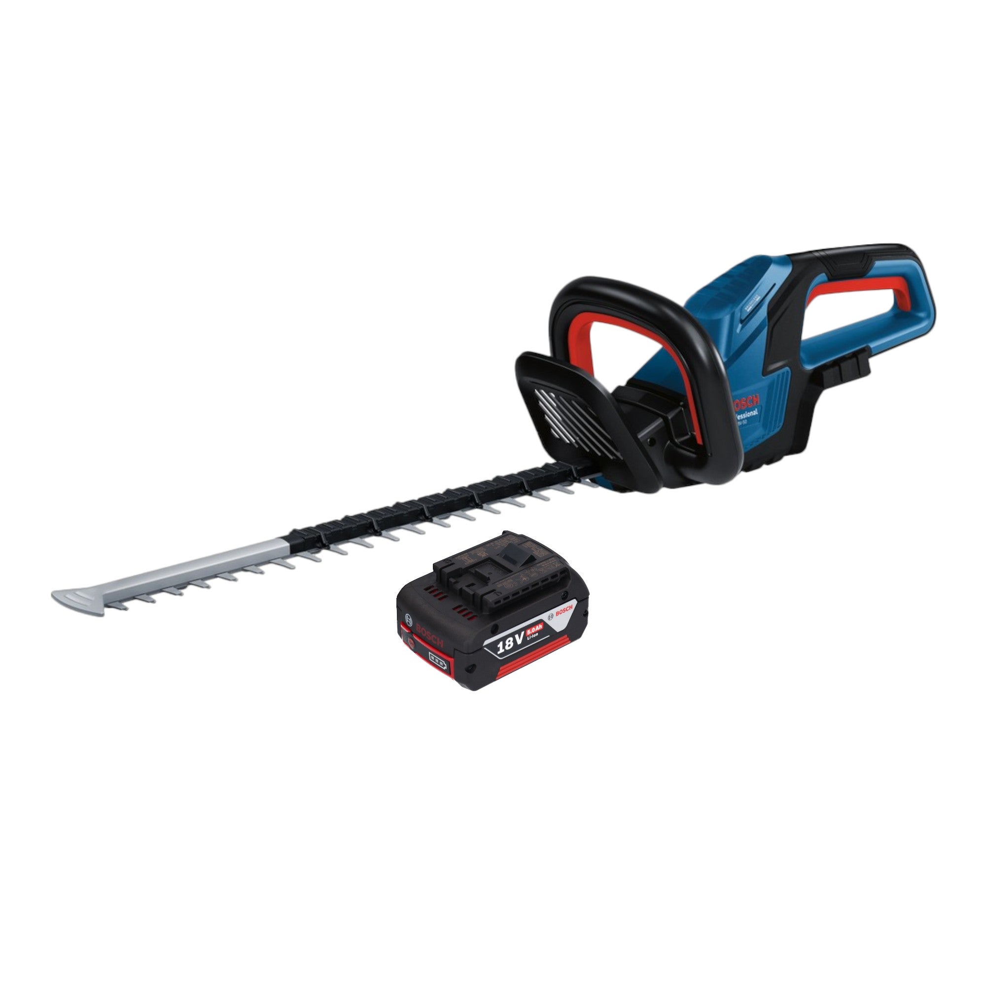 Bosch GHE 18V 50 Professional Akku Heckenschere 18 V 50 cm Brushless 1x Akku 5 0 Ah ohne Ladegeraet 0 - toolbrothers