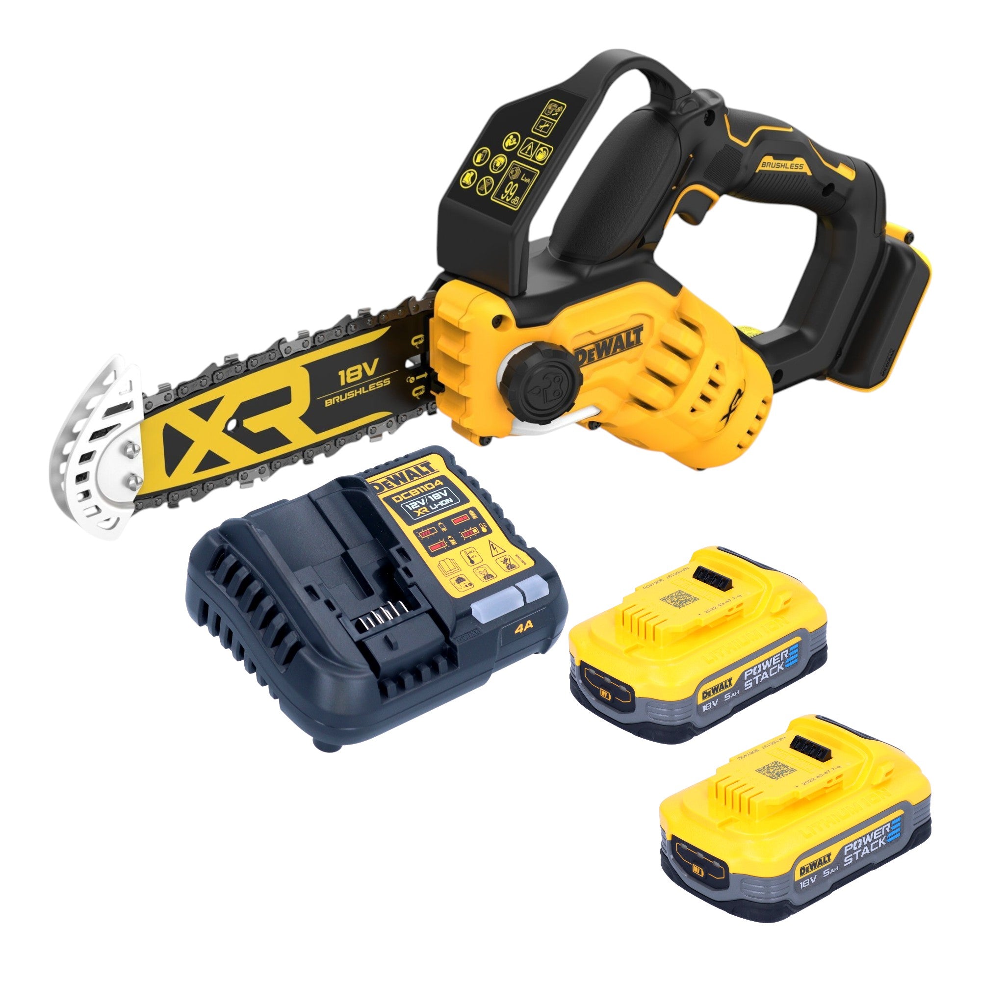 DeWalt DCMPS 520 H2 Akku Astsaege 18 V 20 cm Brushless 2x Powerstack Akku 5 0 Ah Ladegeraet 0 - toolbrothers