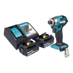 Makita DTD 173 RM Akku Schlagschrauber 18 V 180 Nm 1/4“ Brushless + 2x Akku 4,0 Ah + Ladegerät