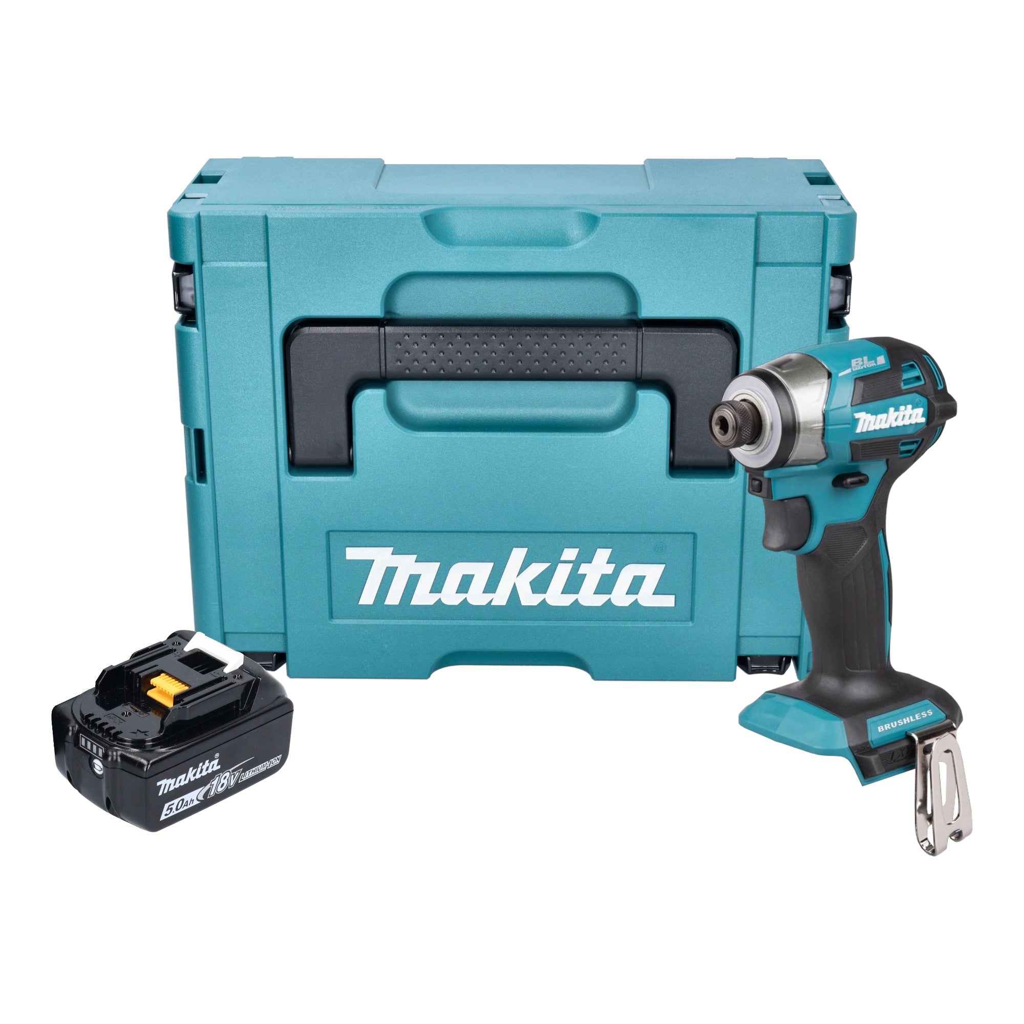 Makita DTD 173 T1J Akku Schlagschrauber 18 V 180 Nm 1 4 Brushless 1x Akku 5 0 Ah Makpac ohne Ladegeraet 0 - toolbrothers