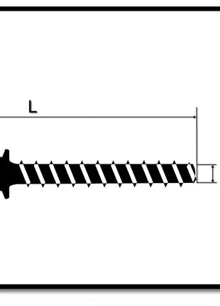 HECO MULTI-MONTI-plus SS Betonschraube 7,5 x 80 mm 50 Stk. SW 10 Sechskantkopf verzinkt A2K ( 48397 ) - Toolbrothers