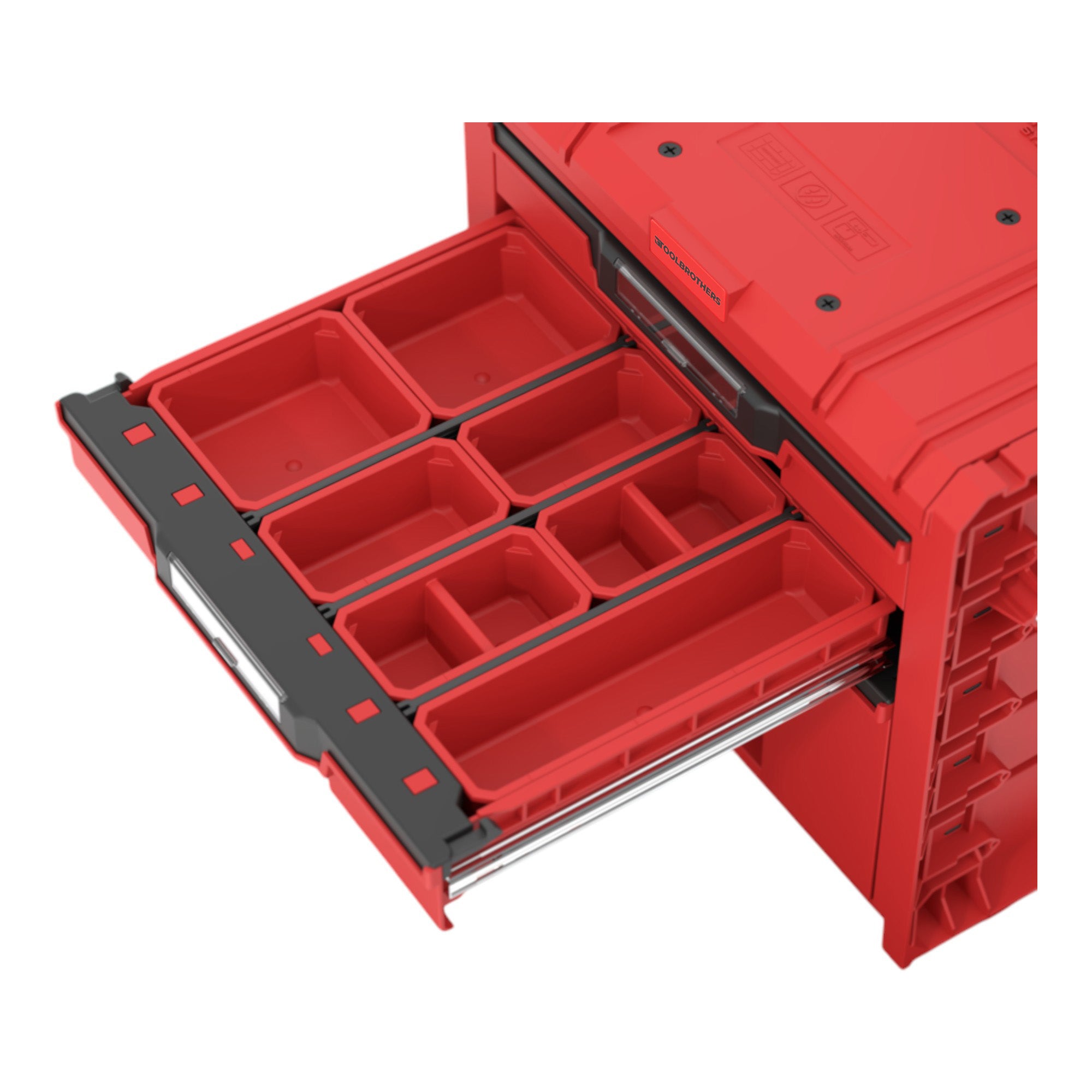 Toolbrothers RHINO L Drawer 3 Cart Plus ULTRA Mobiler Schubladen Werkzeugkoffer 2x 4 5 l 12 l mit Doppelteleskopgriff 4 - toolbrothers
