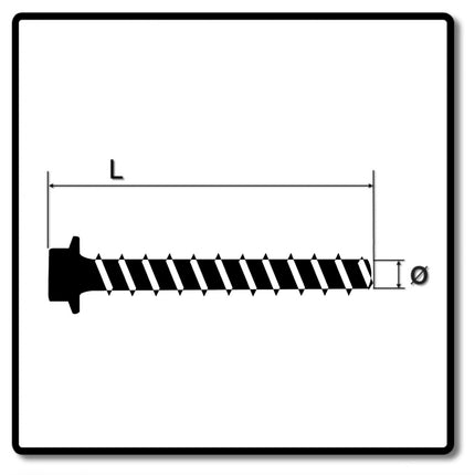 HECO MULTI-MONTI-plus SS Betonschraube 10 x 80 mm 25 Stk. SW 13 Sechskantkopf verzinkt A2K ( 48403 ) - Toolbrothers