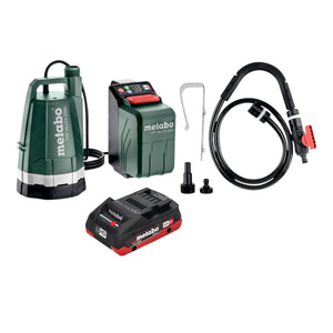 Metabo TPF 18 LTX 2200 Akku Tauch- und Regenfasspumpe 18 V 2200 l/h + 1x LiHD Akku 4,0 Ah - ohne Ladegerät