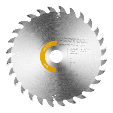 Festool KSB SORT 3 W 160x1 8 Kreissaegeblatt Set 160 x 1 8 mm 578547 fuer TS 55 F TSC 55 K HK 55 HKC 55 2 - toolbrothers
