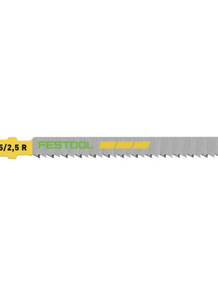 Festool S 75/2,5 R/5 WOOD Fine Cut Stichsägeblatt 75 mm 5 Stk. ( 204259 ) konisch geschliffen für sauberen Schnitt, HCS Stahl - Toolbrothers