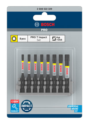 Bosch PRO Impact T Schrauberbit 55 mm Torx 8 tlg 2608522329 T15 T20 T25 T30 T40 1 - toolbrothers