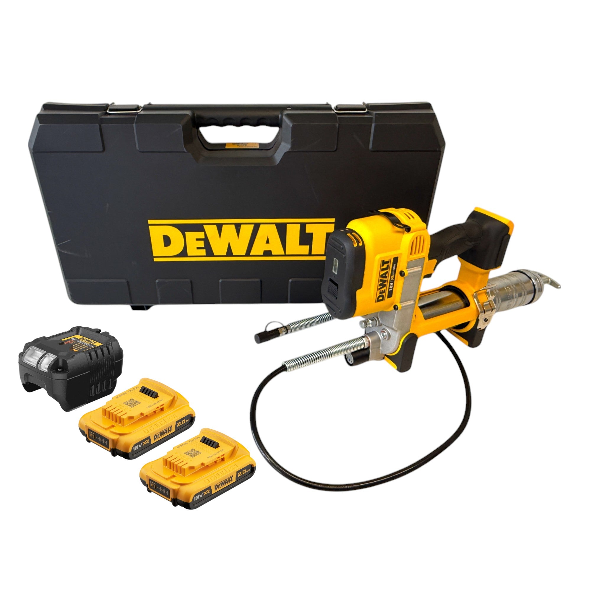 DeWalt DCGG 571 D2K Akku Fettpresse 18 V 2x Akku 2 0 Ah Ladegeraet 0 - toolbrothers