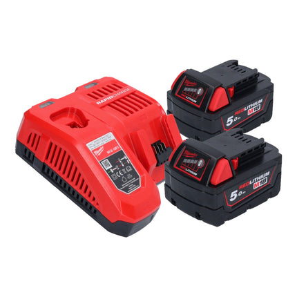 Milwaukee M18 FOPH2 CSA 502 Akku Basiseinheit 18 V Brushless Hochentaster Aufsatz 2x Akku 5 0 Ah Ladegeraet 2 - toolbrothers