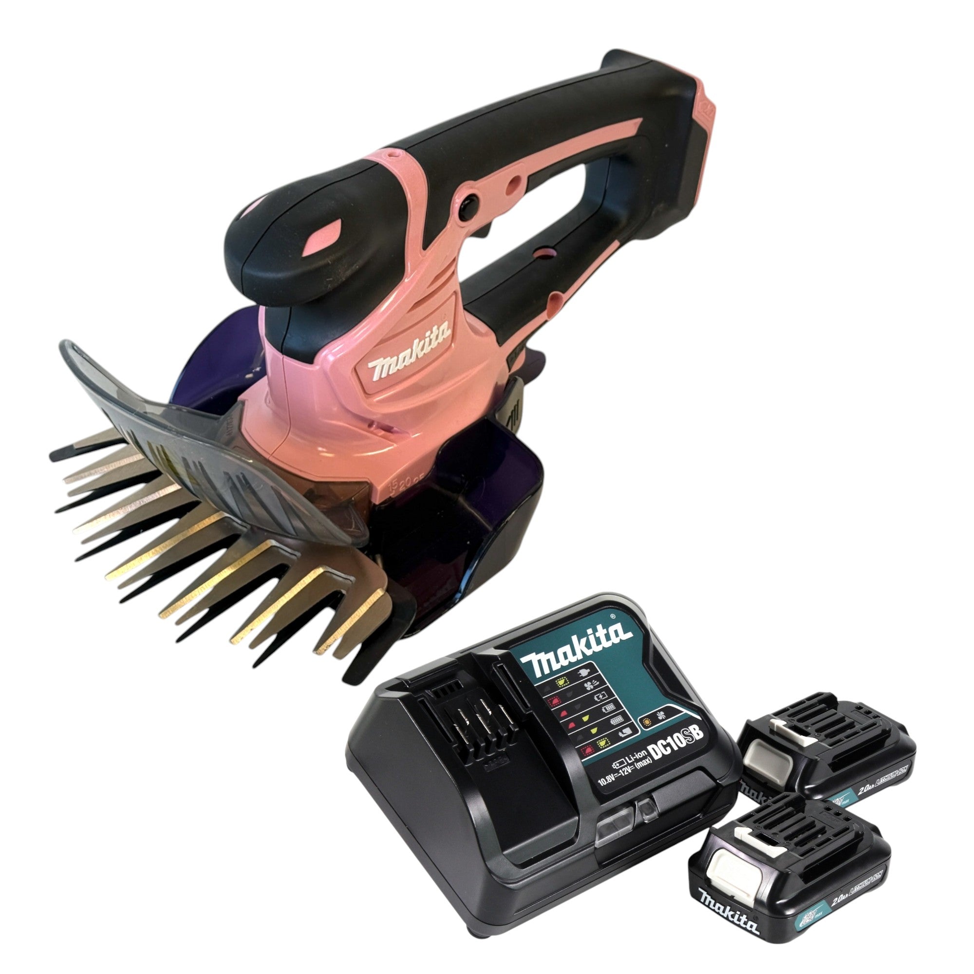 Makita UM 600 DSA2P Akku Grasschere 12 V max 160 mm Pink 2x Akku 2 0 Ah Ladegeraet 0 - toolbrothers