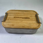 Toolbrothers Fan Edelstahl Brotdose mit Bambus Deckel 1200 ml Gebraucht 1 - toolbrothers