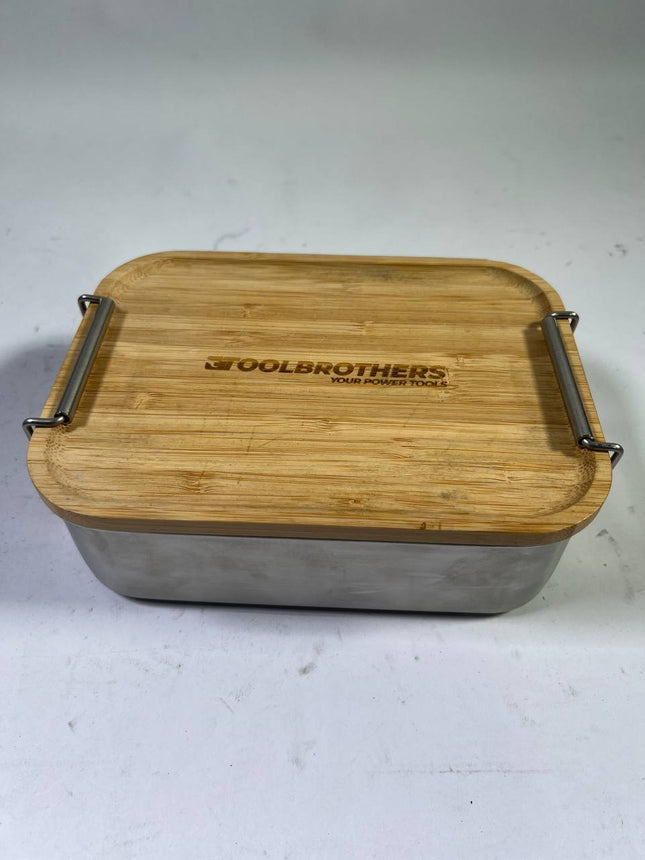 Toolbrothers Fan Edelstahl Brotdose mit Bambus Deckel 1200 ml Gebraucht 1 - toolbrothers