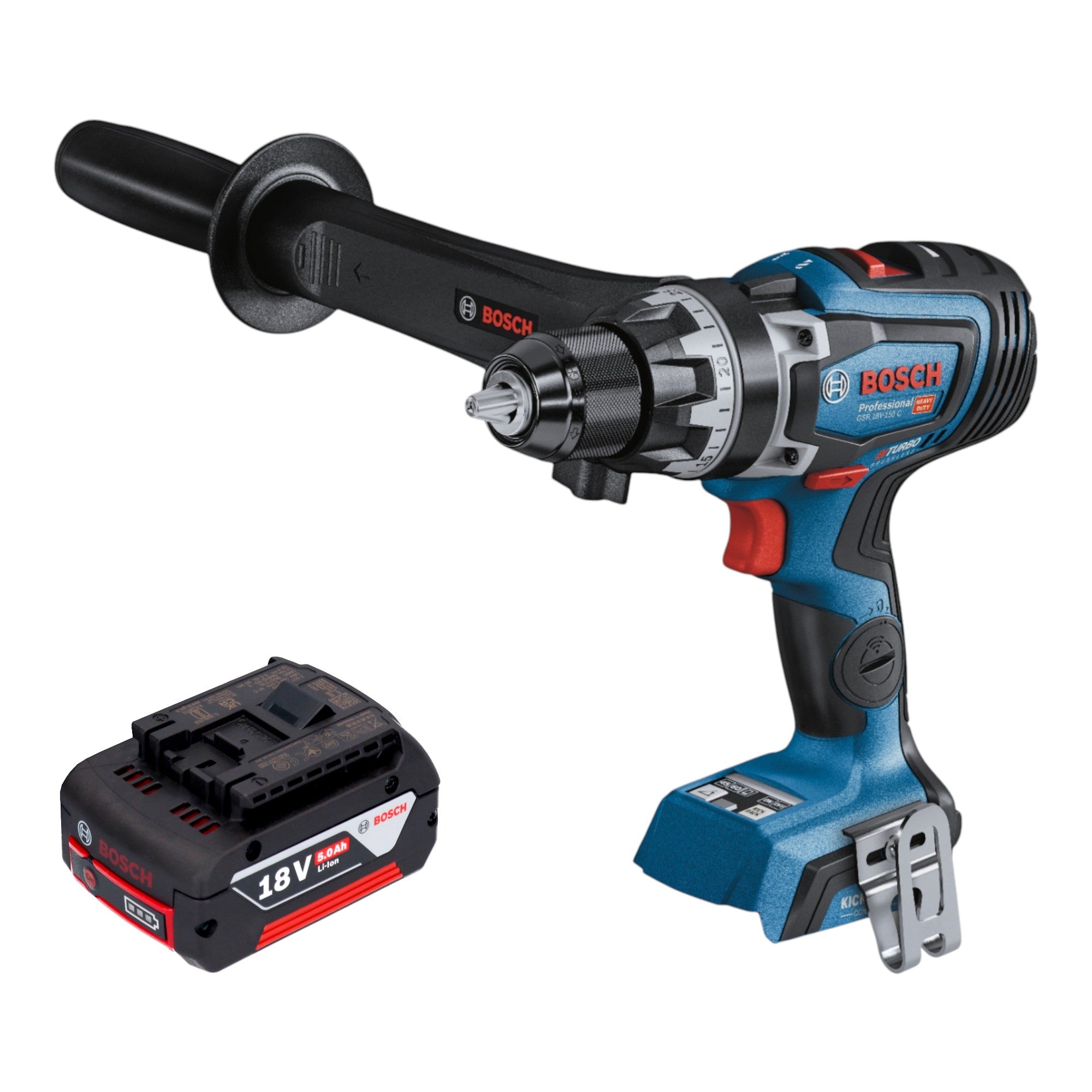 Bosch GSR 18V 150 C Professional Akku Bohrschrauber 18 V 150 Nm Brushless 1x Akku 5 0 Ah ohne Ladegeraet 0 - toolbrothers