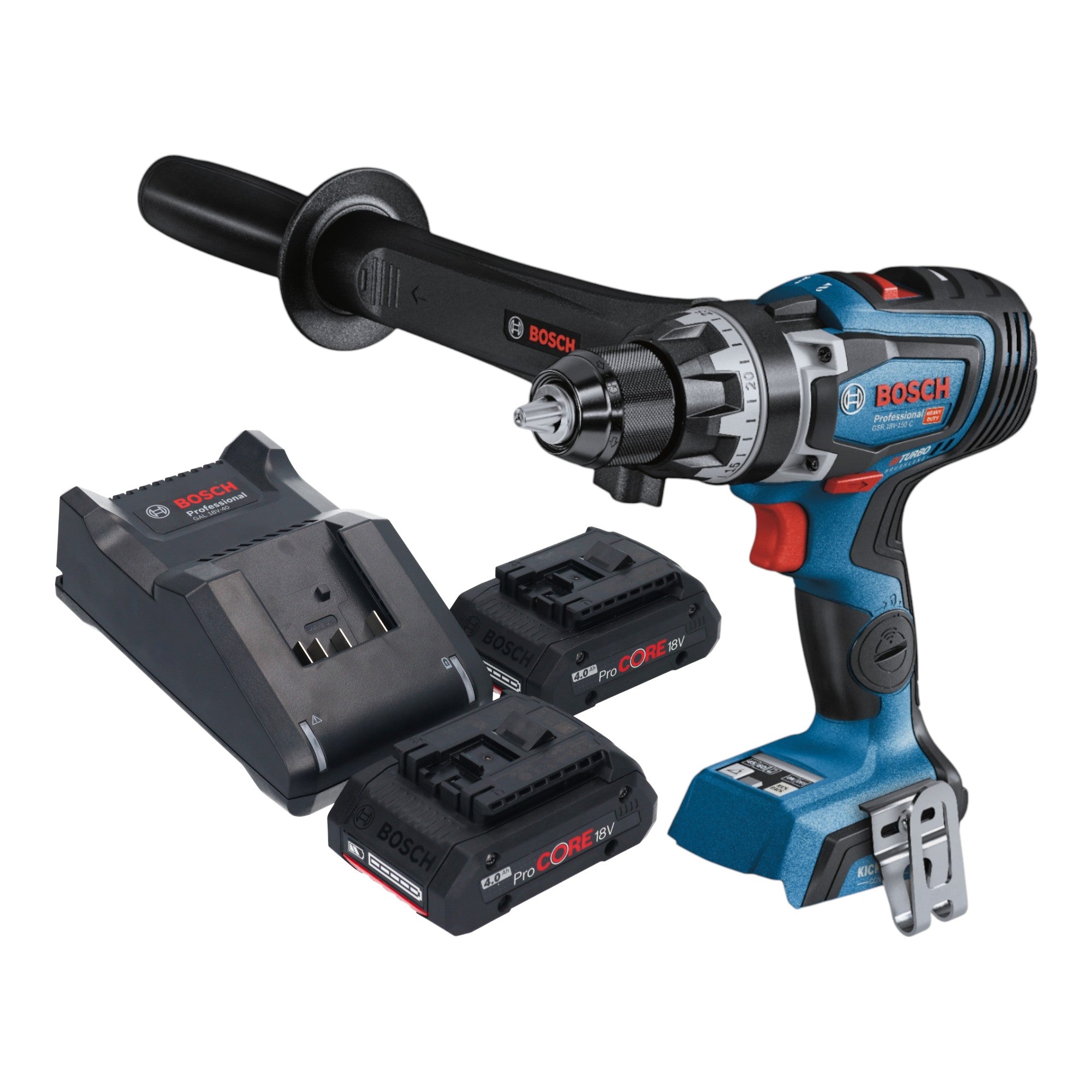 Bosch GSR 18V 150 C Professional Akku Bohrschrauber 18 V 150 Nm Brushless 2x ProCORE Akku 4 0 Ah Ladegeraet 0 - toolbrothers