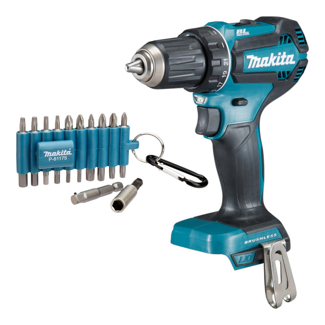 Makita DDF 485 Z Akku Bohrschrauber 18 V 50 Nm Brushless 22 tlg Bit Set ohne Akku ohne Ladegeraet 0 - toolbrothers