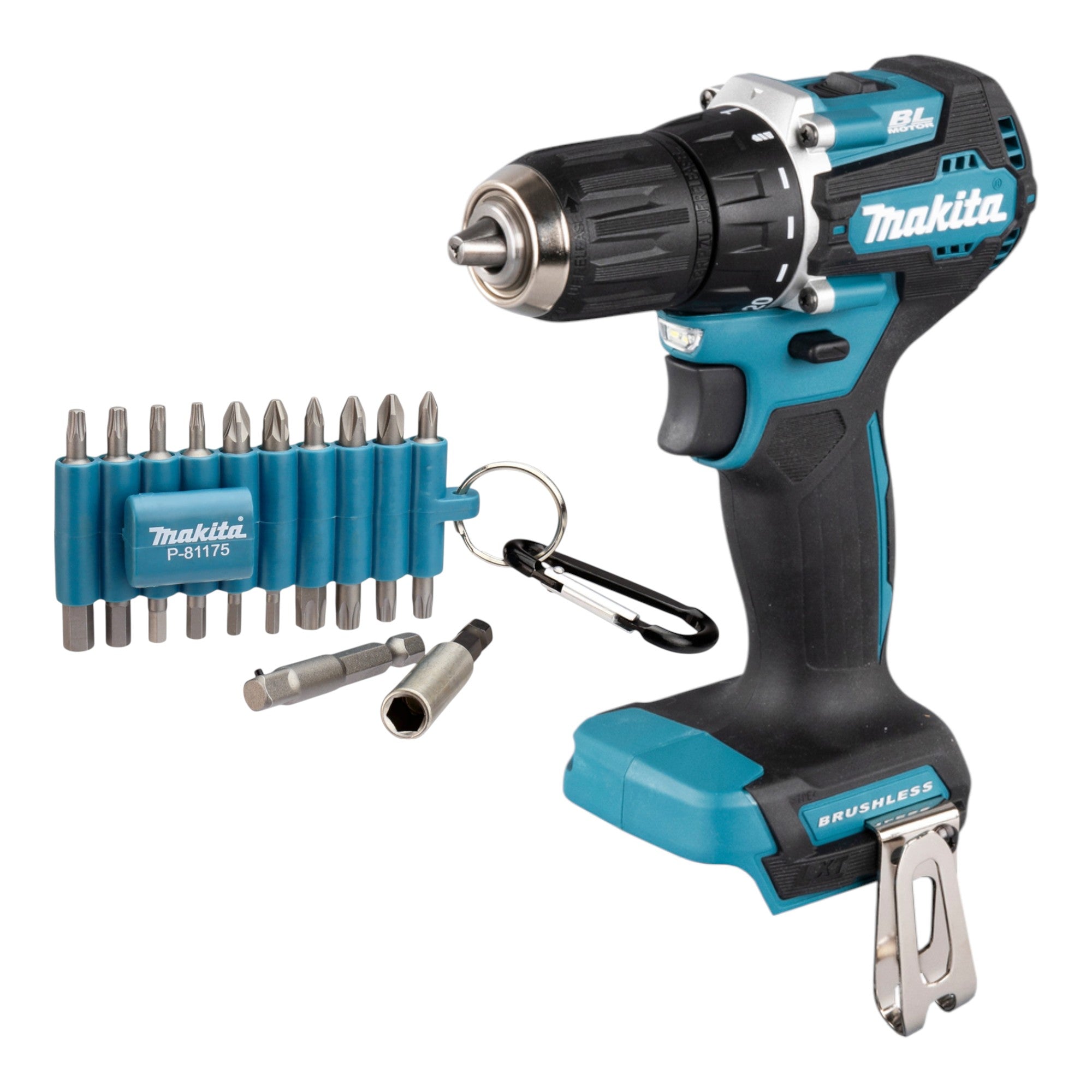 Makita DDF 487 Z Akku Bohrschrauber 18 V 40 Nm Brushless 22 tlg Bit Set ohne Akku ohne Ladegeraet 0 - toolbrothers
