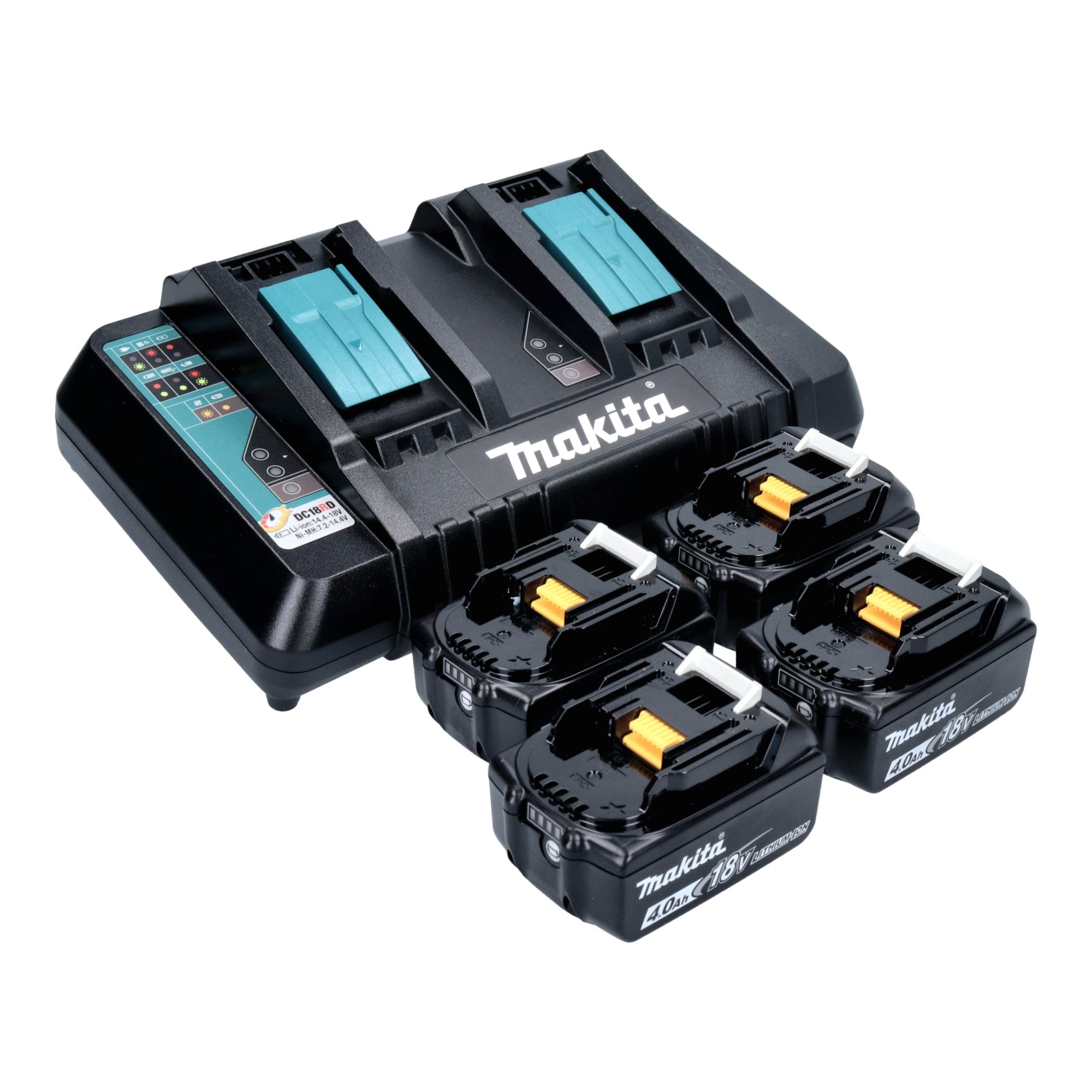 Makita DHW 080 PM4K Akku Hochdruckreiniger 36 V 2x 18 V 80 bar 380 l h Brushless 4x Akku 4 0 Ah Doppelladegeraet 4 - toolbrothers
