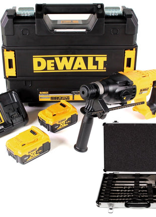 DeWalt DCH 133 P2 Akku Kombihammer 18V 2,6J SDS plus Brushless + 2x Akku 5,0Ah + Ladegerät + TSTAK + 17 tlg Bohrer Meißel Set - Toolbrothers