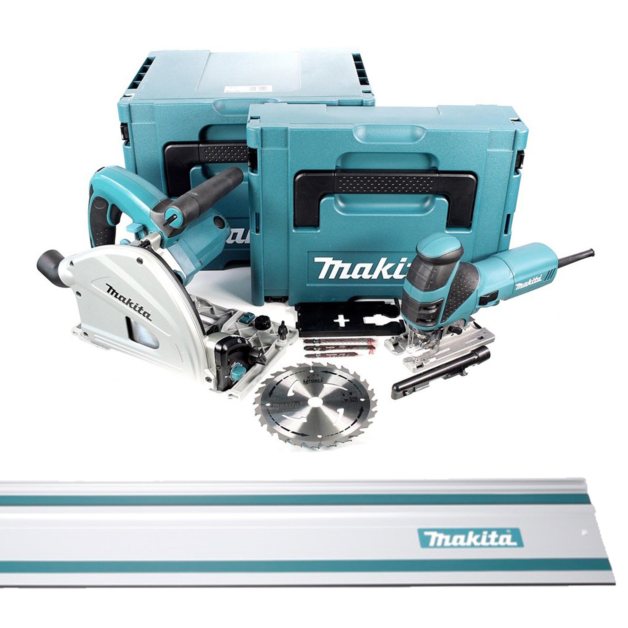 Makita MEU 029 J Saegen Set SP 6000 J Tauchsaege 4351 FCTJ Pendelhubstichsaege Fuehrungsschiene Makpac 0 - toolbrothers