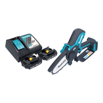 Makita DUC 101 RY201 Akku Astsaege 18 V 10 cm Brushless 2x Akku 1 5 Ah Ladegeraet 0 - toolbrothers