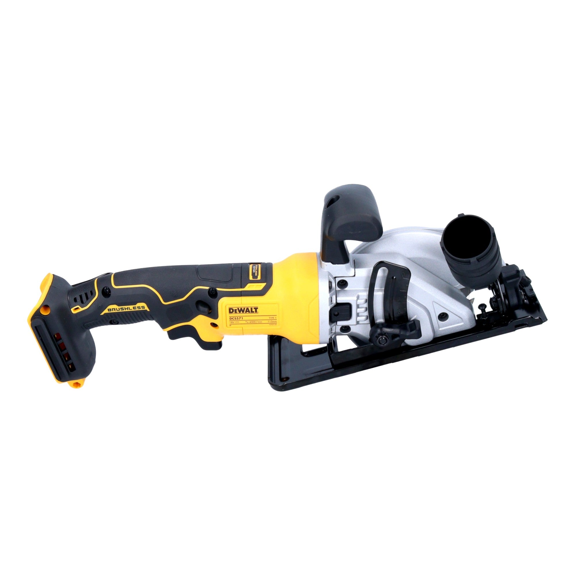 DeWalt DCS 571 N Akku Handkreissaege 18 V 115 mm Brushless 1x Akku 4 0 Ah ohne Ladegeraet 4 - toolbrothers