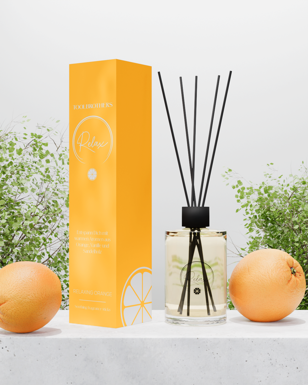 Toolbrothers RELAX Raumduft - RELAXING ORANGE mit Orange, Sandelholz und Vanille