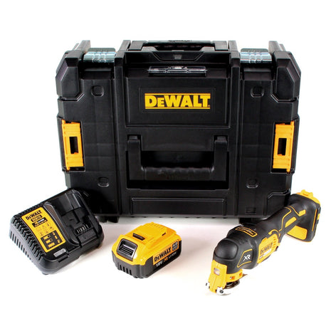 DeWalt DCS 355 M1 Akku Oszillierer 18V Brushless Solo + 1x Akku 4,0Ah + Ladegerät + TSTAK - Toolbrothers