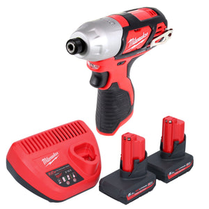 Milwaukee M12 BID-502 Akku Schlagschrauber 12 V 112 Nm 1/4" + 2x Akku 5,0 Ah + Ladegerät