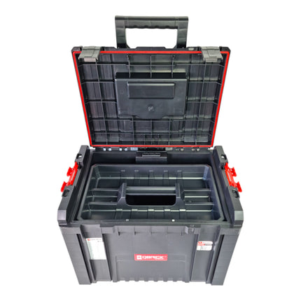 Qbrick System PRO Cart mobile Box auf Raedern stapelbar 450 x 390 x 690 mm 28 l mit Teleskopgriff alte Version 2 - toolbrothers