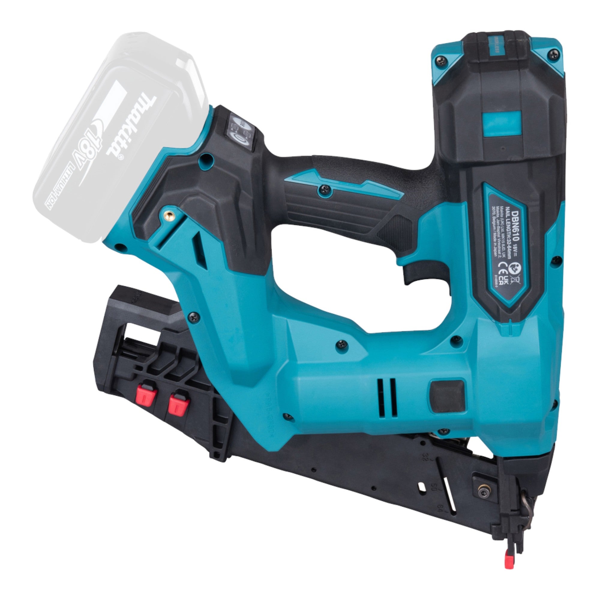 Makita DBN 610 ZJ Akku Stauchkopfnagler 18 V 32 64 mm Brushless Makpac ohne Akku ohne Ladegeraet 4 - toolbrothers