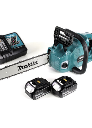 Makita DUC 355 RT2 Akku Kettensäge 36V ( 2x18V ) Brushless 35 cm + 2x 5,0 Ah Akku + Ladegerät - Toolbrothers