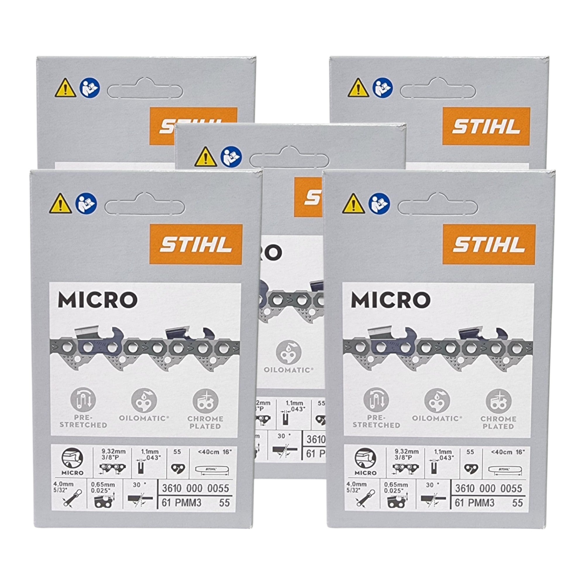 STIHL Picco Micro Mini 3 Saegekette 40 cm 3 8 P 1 1 mm 55 TG 5 Stk 5x 36100000055  0 - toolbrothers