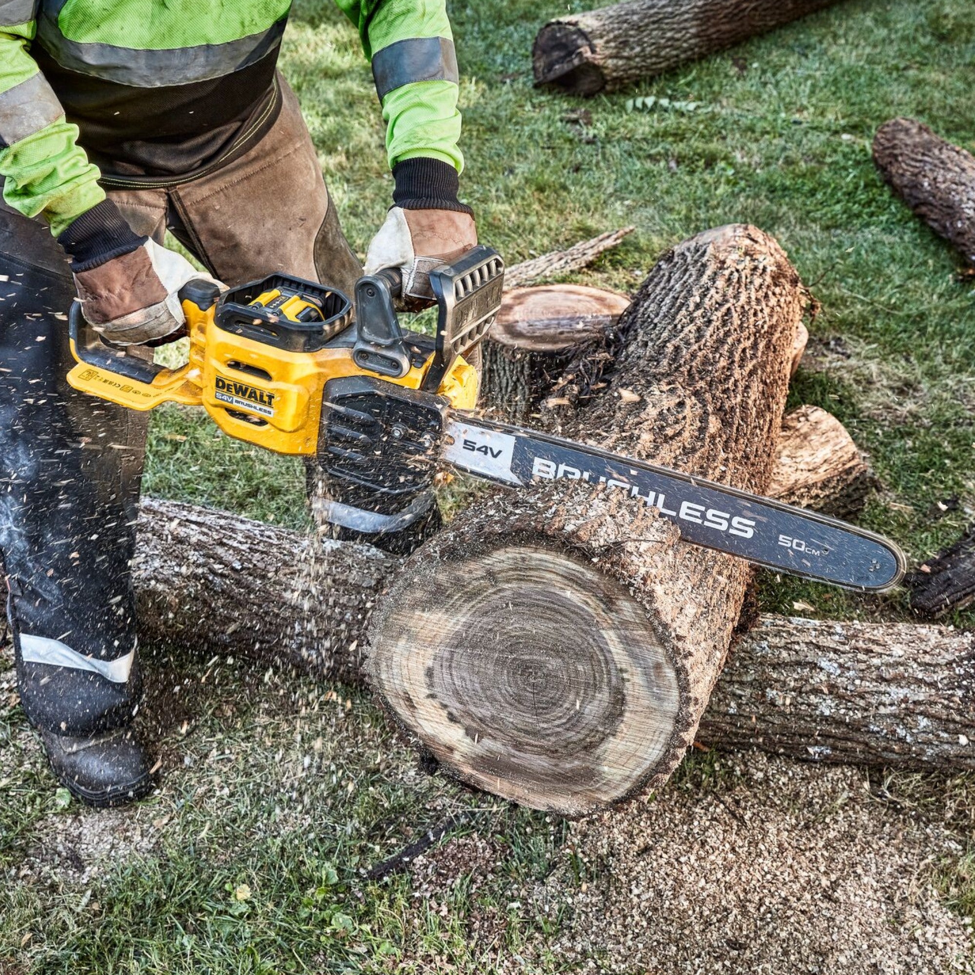 DeWalt DCMCS 575 N Akku Kettensaege 54 V FlexVolt 50 cm Brushless 1x Akku 6 0 Ah ohne Ladegeraet 4 - toolbrothers