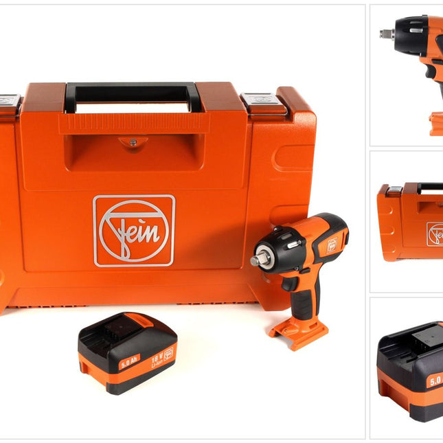 FEIN ASCD 18-300 W2 Akku Schlagschrauber 18 V Brushless 1/2" im Koffer + 1 x 5,0 Ah Akku - ohne Ladegerät - Toolbrothers