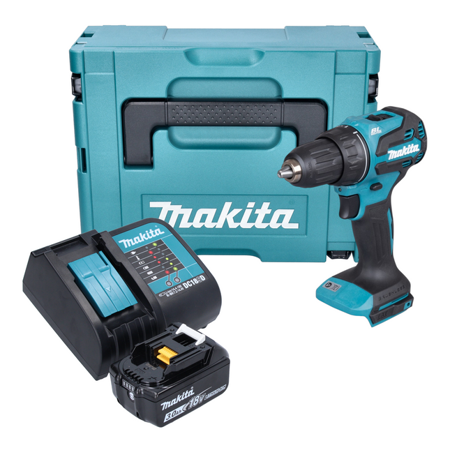 Makita DDF 490 SF1J Akku Bohrschrauber 18 V 65 Nm 1 2 Brushless 1x Akku 3 0 Ah Ladegeraet Makpac 0 - toolbrothers