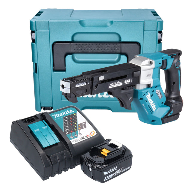 Makita DFR 552 RF1J Akku Magazinschrauber 18 V 25 55 mm Brushless 1x Akku 3 0 Ah Ladegeraet Makpac 0 - toolbrothers