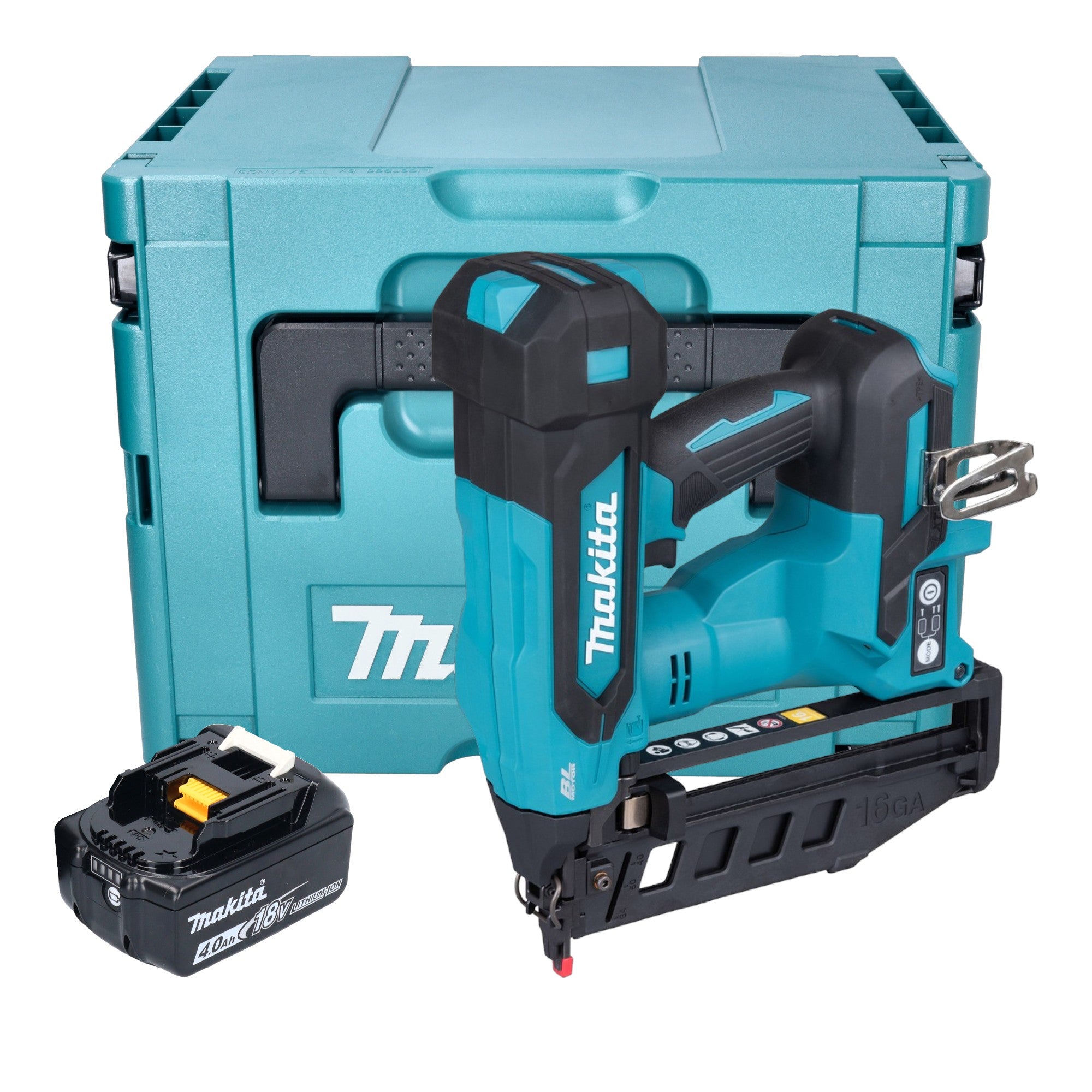 Makita DBN 601 M1J Akku Nagler 18 V 19 64 mm Brushless 1x Akku 4 0 Ah Makpac ohne Ladegeraet 0 - toolbrothers