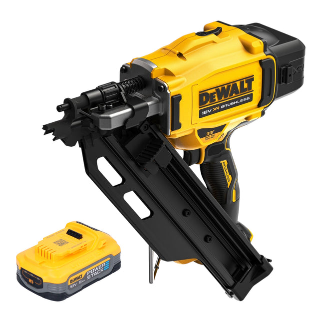 DeWalt DCN 930 N Akku Nagler 18 V 50 90 mm Brushless 1x Powerstack Akku 5 0 Ah ohne Ladegeraet 0 - toolbrothers