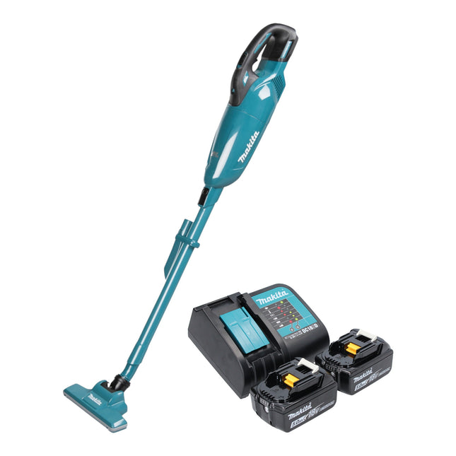 Makita DCL 283 FST Akku Staubsauger 18 V 0 73 l Brushless 2x Akku 5 0 Ah Ladegeraet 0 - toolbrothers