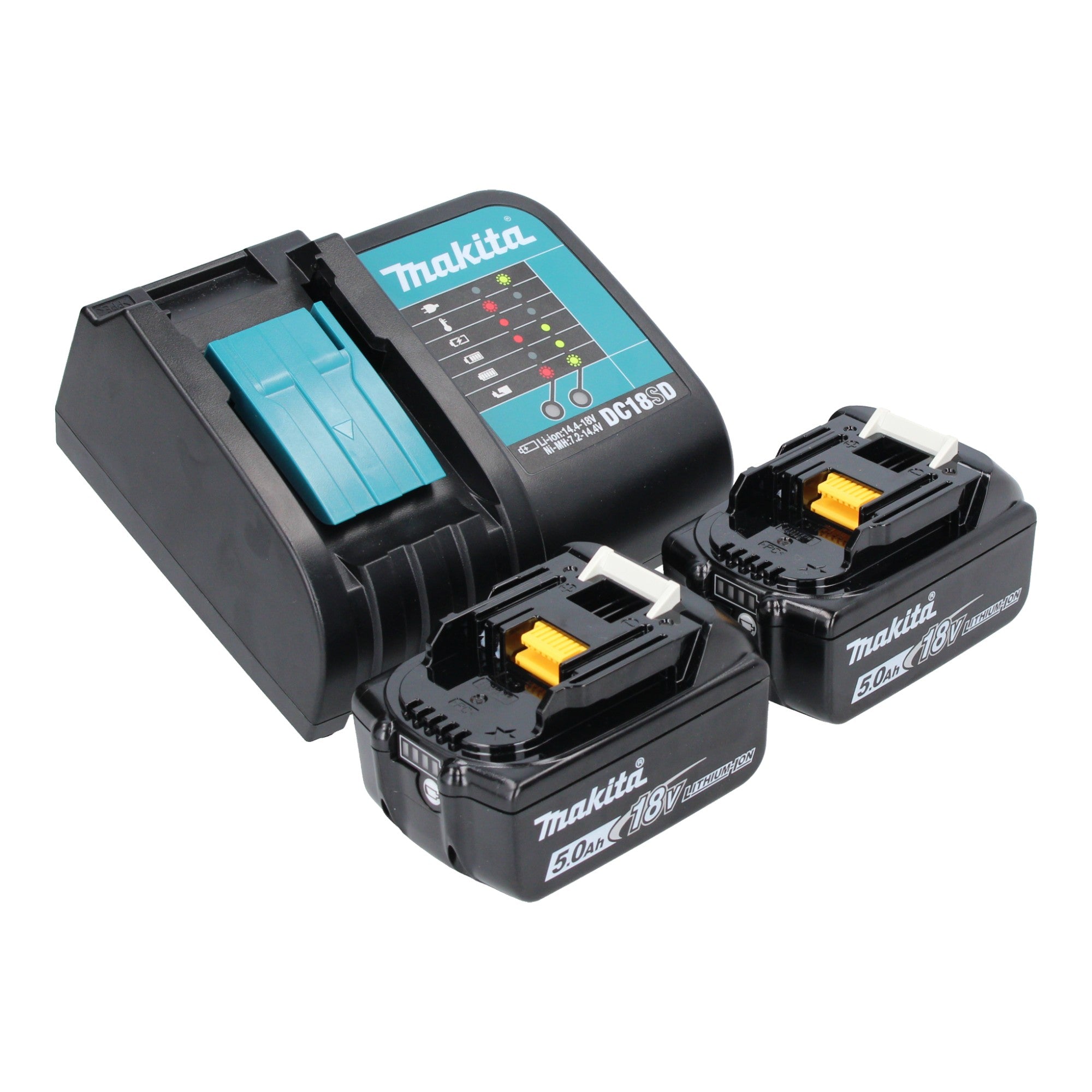 Makita DCL 283 FST Akku Staubsauger 18 V 0 73 l Brushless 2x Akku 5 0 Ah Ladegeraet 2 - toolbrothers