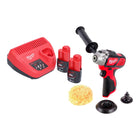 Milwaukee M12 BPS 202 Akku Polierer 12 V 2x Akku 2 0 Ah Ladegeraet 0 - toolbrothers