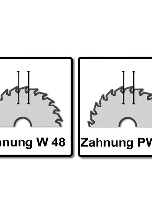 Festool Feinzahn Kreissägeblatt HW 160 x 20 x 2,2 mm W48 160 mm 48 Zähne ( 491952 ) + Festool Panther Kreissägeblatt HW 160 x 20 x 2,2 PW12 12 Zähne ( 496301 ) - Toolbrothers