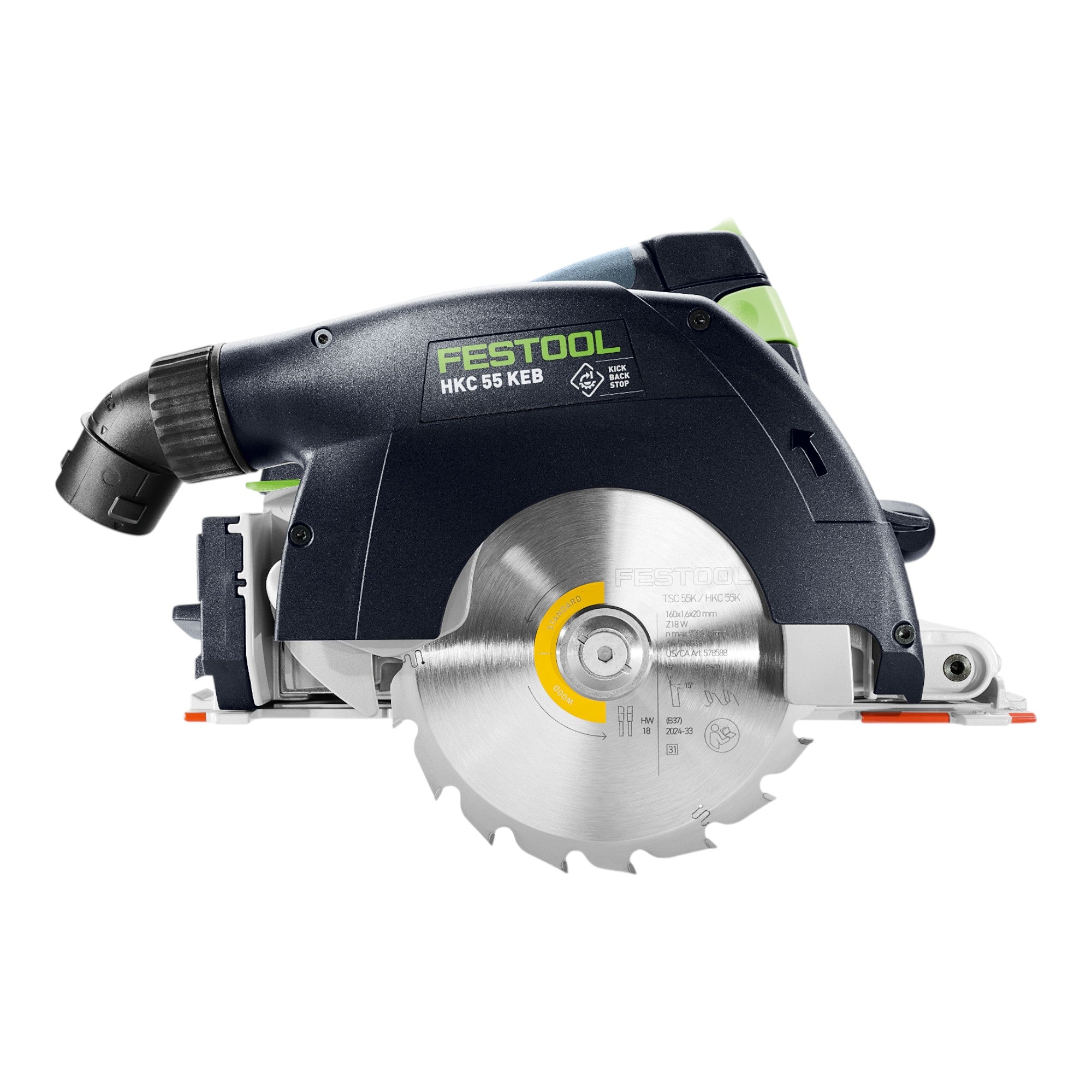 Festool HKC 55 KEB Basic Akku Handkreissaege 18 V 160 mm Brushless 1x Akku 8 0 Ah Systainer ohne Ladegeraet 2 - toolbrothers