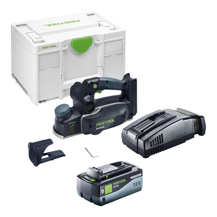 Festool HLC 82 EB Basic Akku Hobel 18 V 82 mm Brushless 1x Akku 8 0 Ah Ladegeraet Systainer 0 - toolbrothers