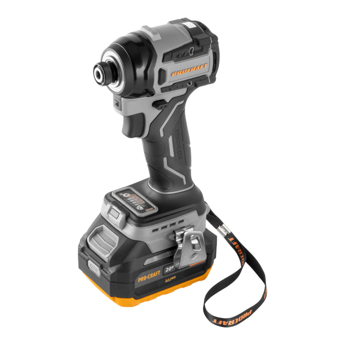 Procraft Industrial ID20A-1b Akku Schlagschrauber 20 V 180 Nm 1/4" + 1x Akku 4,0 Ah + Ladegerät + Koffer