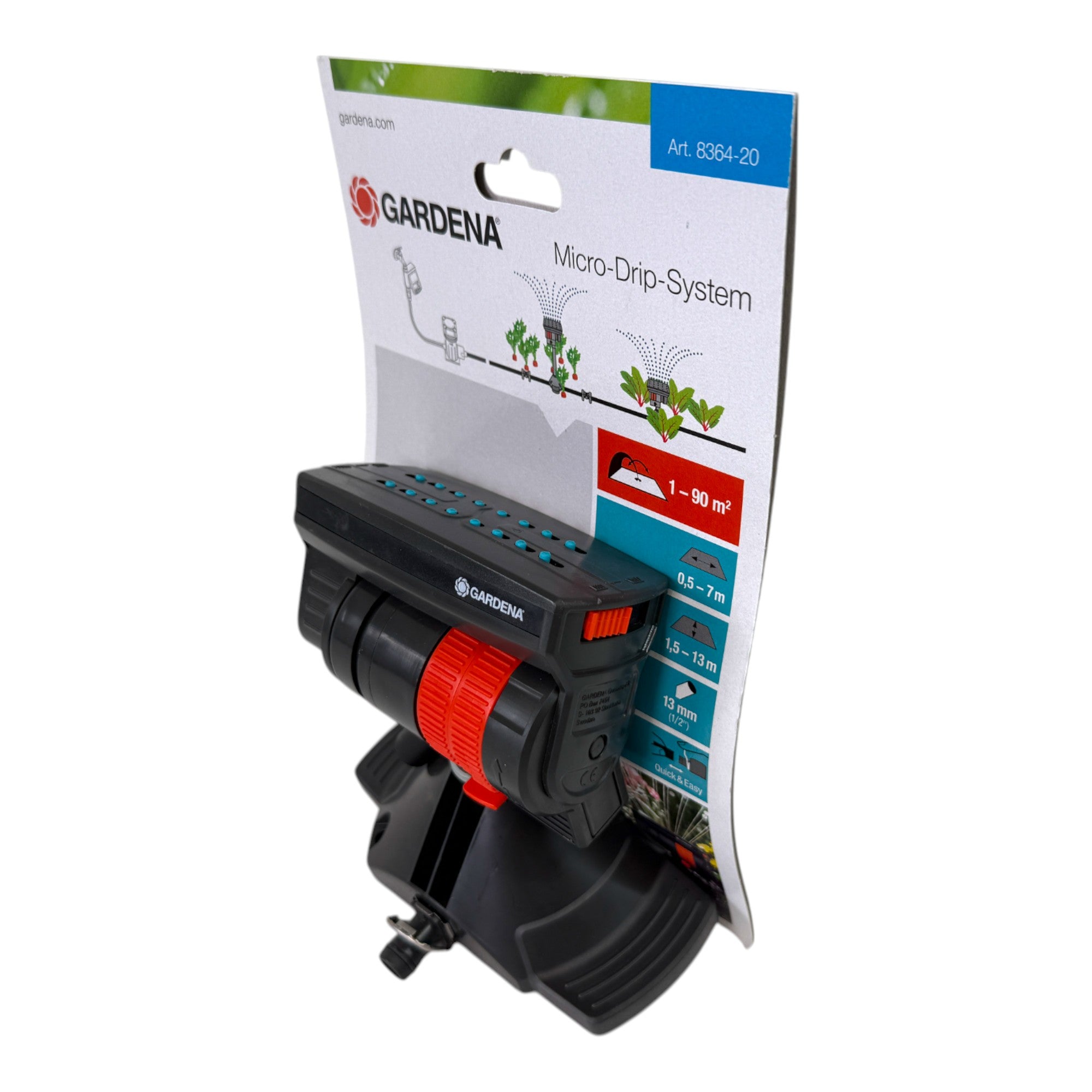 Gardena OS 90 Micro Drip System Viereckregner 1 5 13 m Reichweite 08364 20  1 - toolbrothers