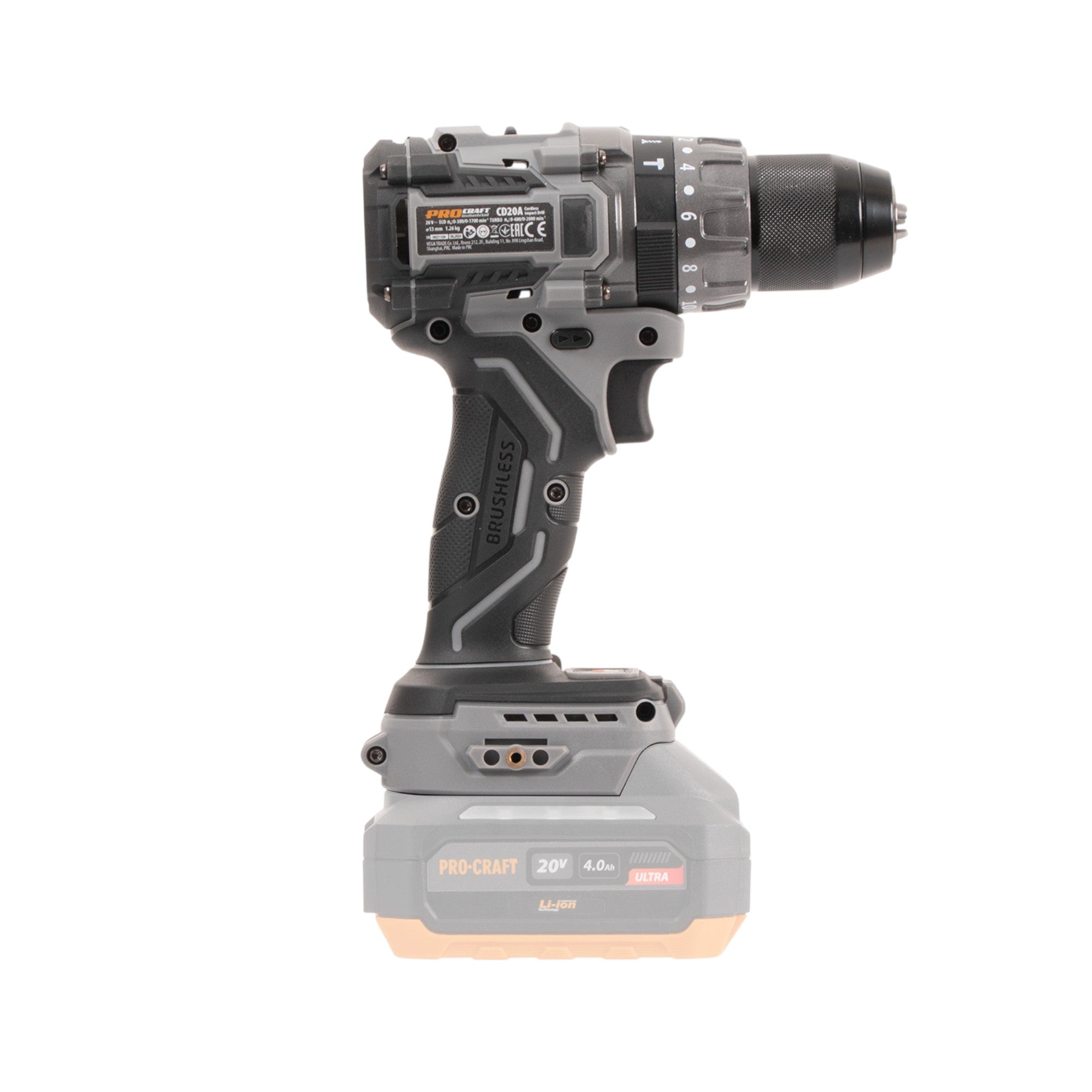 Procraft Industrial CD20Abb Akku Schlagbohrschrauber 20 V 85 Nm 1x Akku 4 0 Ah Ladegeraet 4 - toolbrothers
