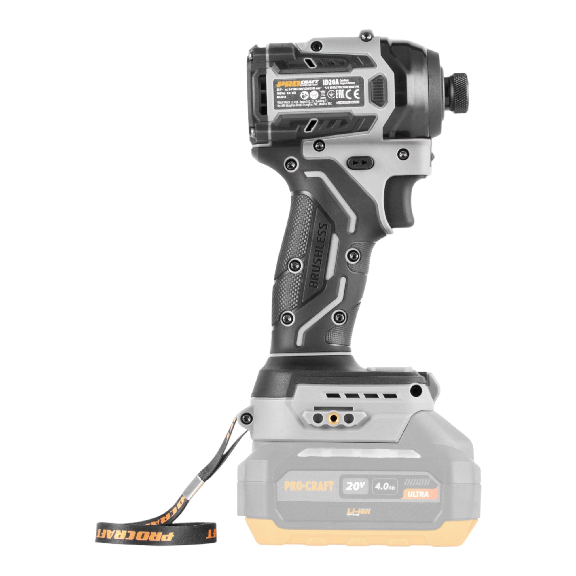 Procraft Industrial ID20Abb Akku Schlagschrauber 20 V 180 Nm 1 4 2x Akku 4 0 Ah Ladegeraet 4 - toolbrothers