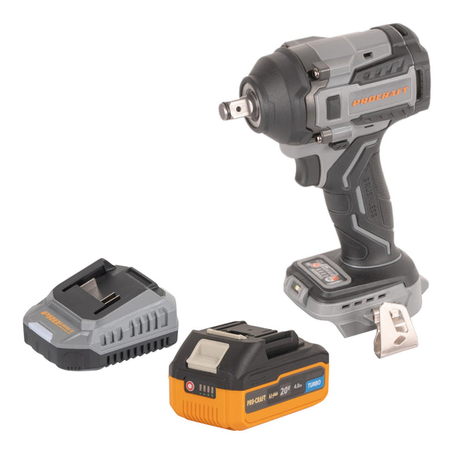 Procraft Industrial IW550Abb Akku Schlagschrauber 20 V 550 Nm 1 2 1x Akku 4 0 Ah Ladegeraet 0 - toolbrothers